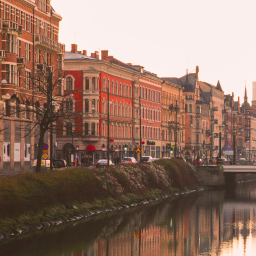 Bild på kanal i Malmö