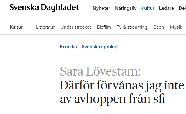 Rapport från utebliven etablering uppmärksammas i Svenska dagbladet.