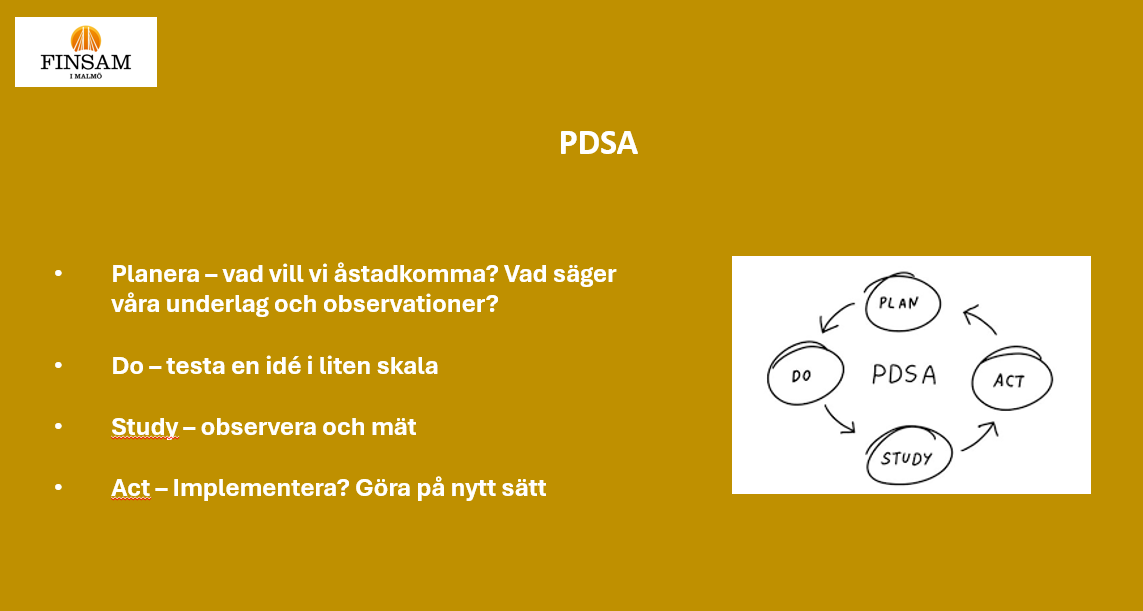 Plan DO Study Act (PDSA) kring 3600 Malmöbor